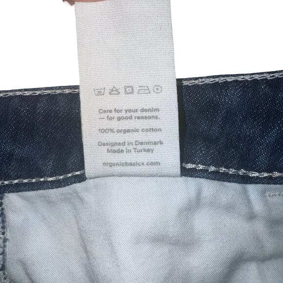Organic Basics x ISKO Denim Shorts 28 Raw Hem Sustainable Organic Cotton Blue - Picture 8 of 15